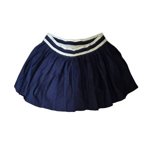 Aerie Dark Blue Skater Skirt with White Stripes